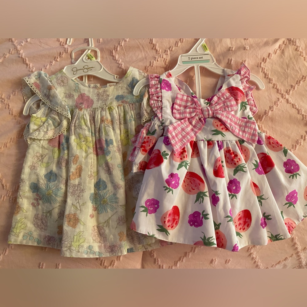 Adorable bundle baby girl dresses (2) 3month & 3-6 month